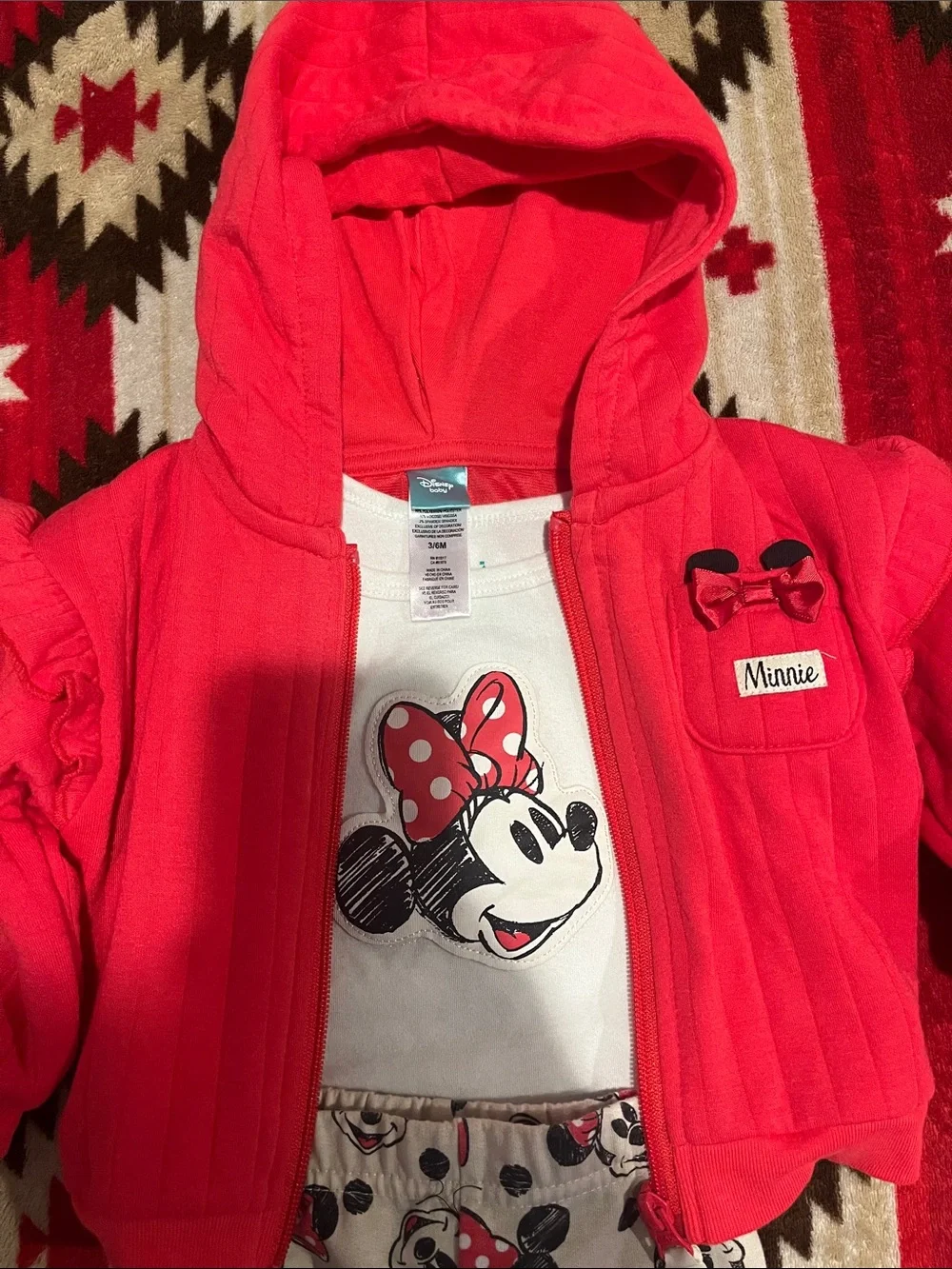 Disney Baby Red Hooded Bottoms